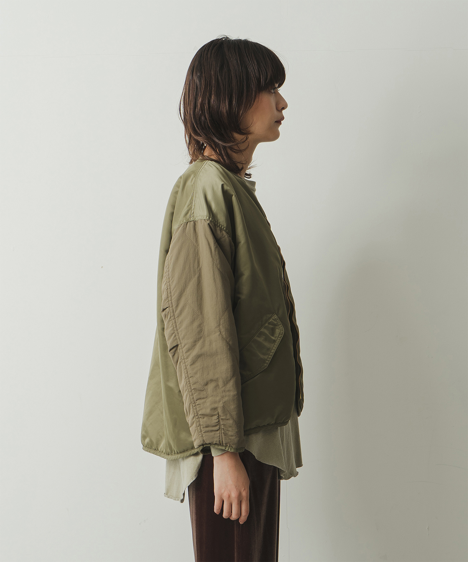 超美品 ワークコート カーキ kha:ki リバーシブル 定価28500円 2014AW - スプリングコート