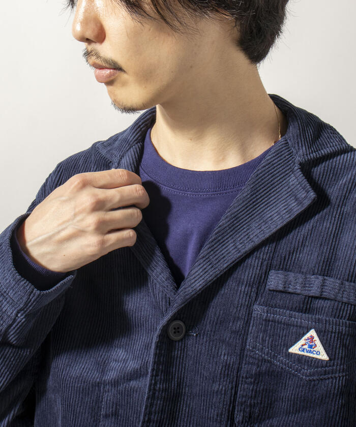 CORDUROY COLLAR WASHED COVERALL JACKET /コーデュロイ カラー