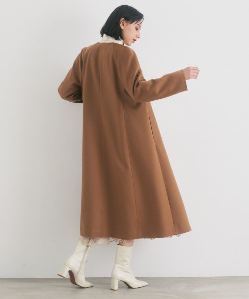 カシミヤクルーコート