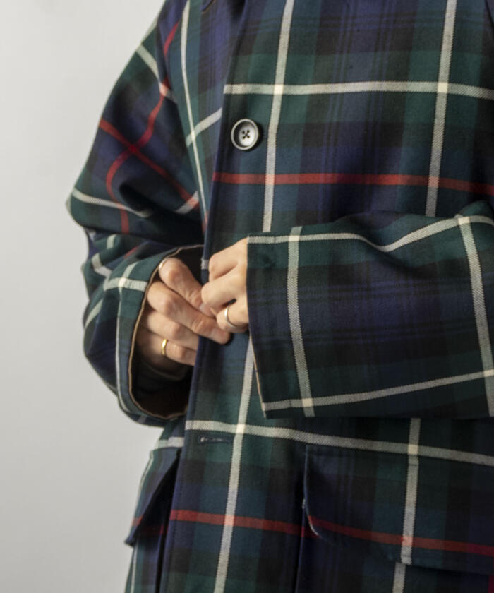 セール】【Kinloch Anderson】Single sleeve REVERSIBLE COAT