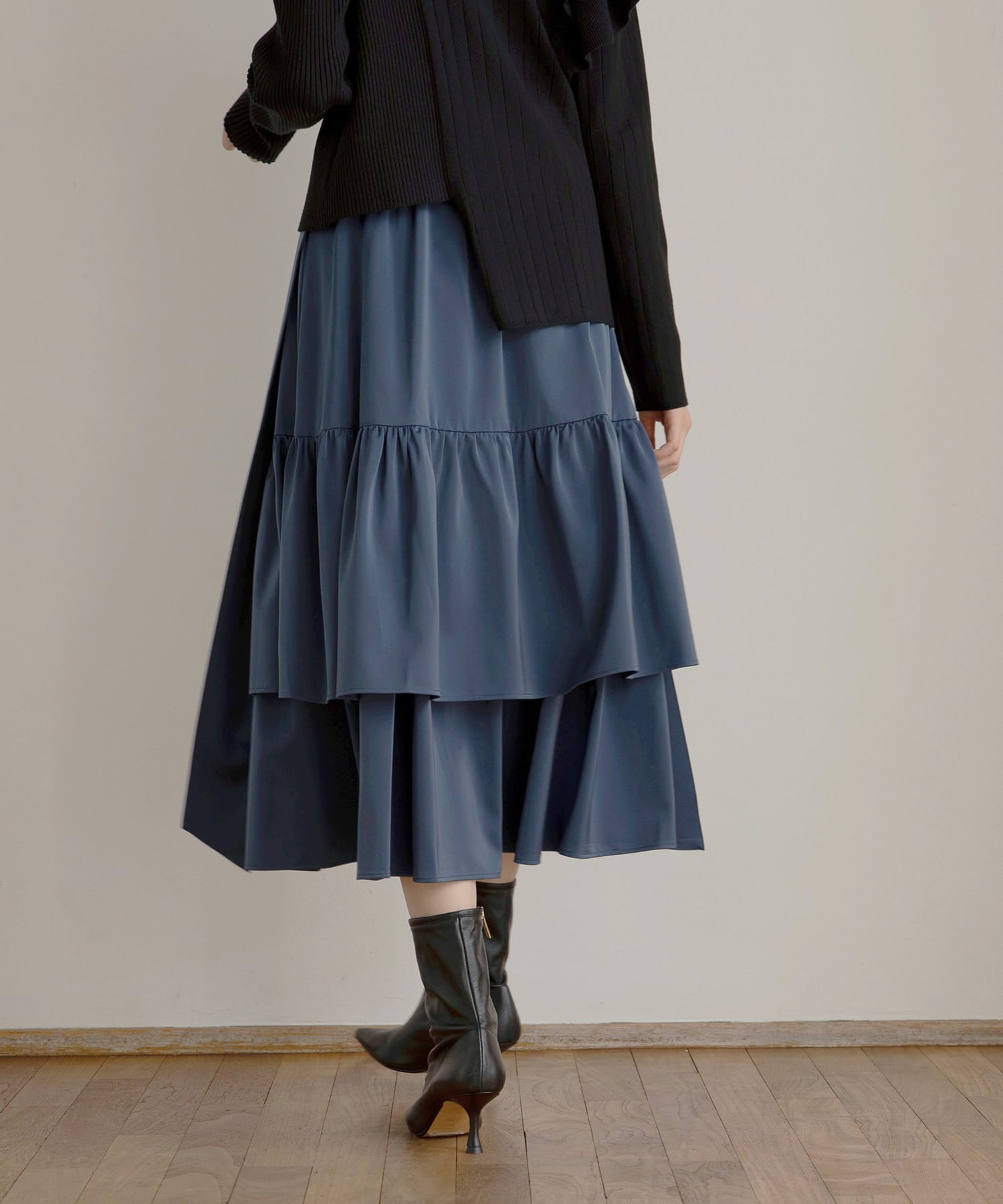 ブラック系,M美しい美品 MIELI INVARIANT Wrinkle Pleat Skirt ロングスカート レディース ブラック系M￥10,709-hafryat.com