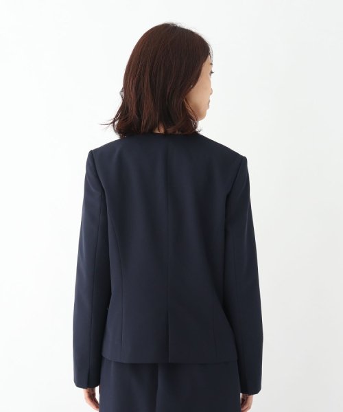 DELEGANT ダブルクロスキーネックジャケット【WEB限定サイズ】
