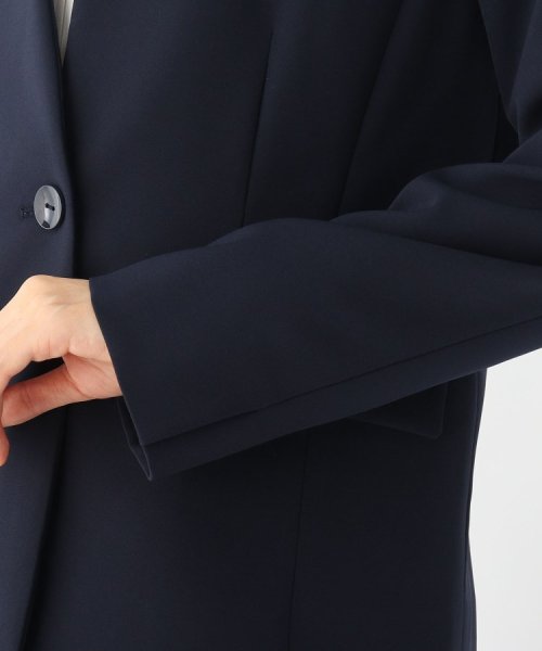 DELEGANT ダブルクロスキーネックジャケット【WEB限定サイズ】