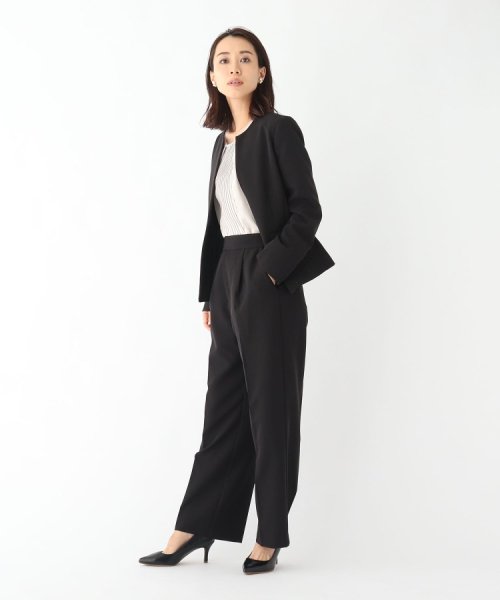 DELEGANT ダブルクロスキーネックジャケット【WEB限定サイズ】