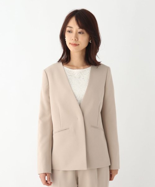 DELEGANTノーカラージャケット【WEB限定サイズ】