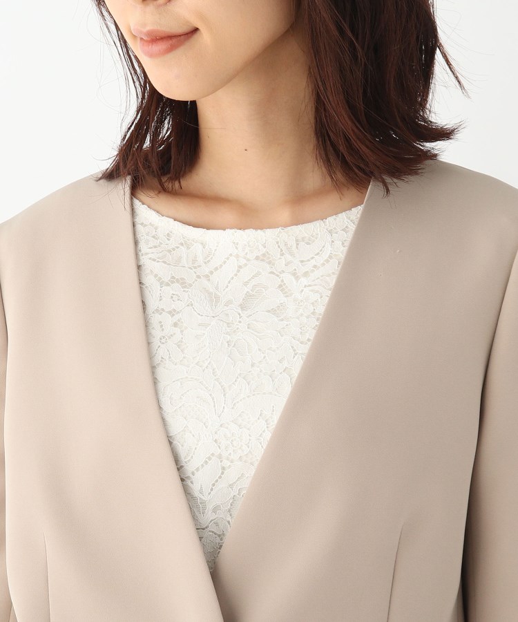 YLEVE × LECHOPPE ノーカラージャケット サイズ4 pstory_collarless-long-