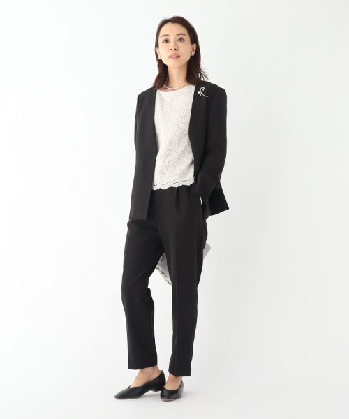 DELEGANTノーカラージャケット【WEB限定サイズ】