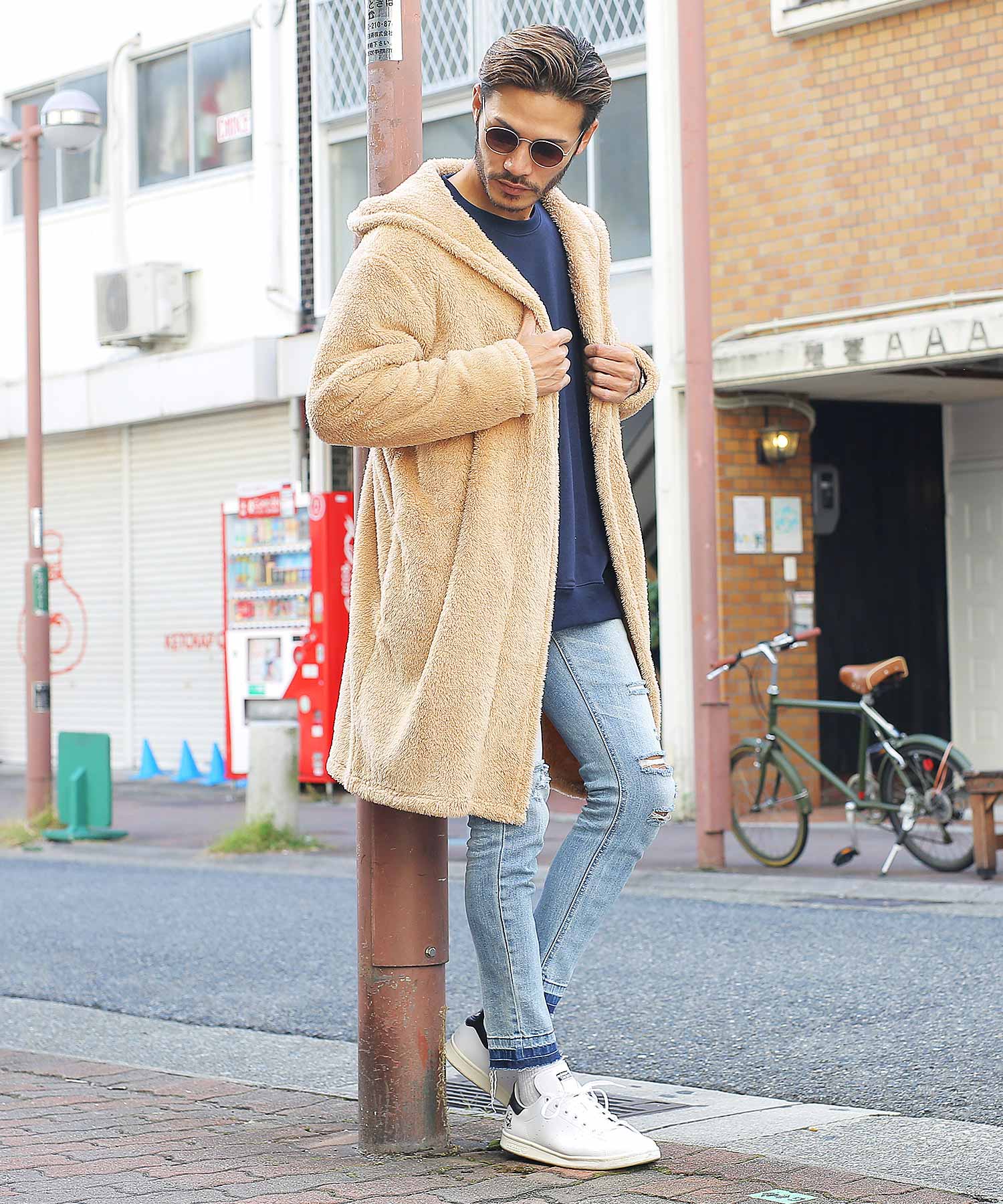 ジギーズショップ JIGGYS SHOP ボアフードコーディガン ジギーズショップ JIGGYS SHOP ボアフードコーディガン