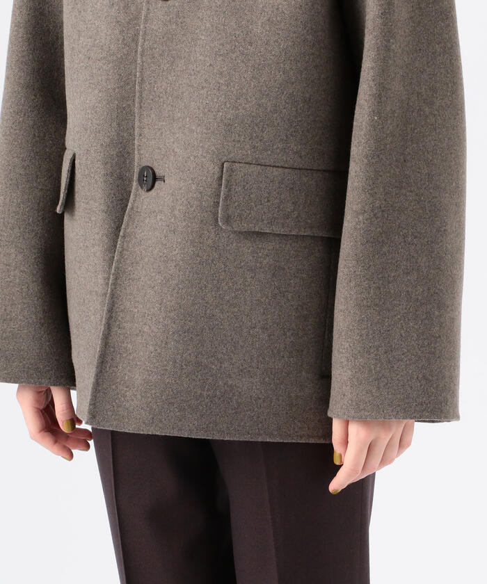 セール 30%OFF】ウールカシミヤメルトン バルカラーショート セール 30%OFF】ウールカシミヤメルトン バルカラーショート