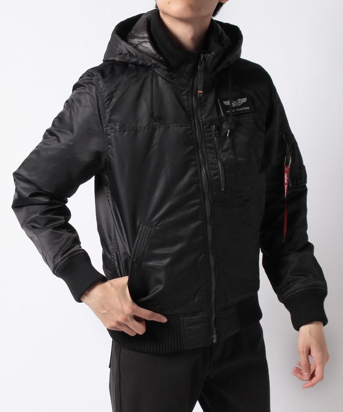 Alpha industries inc hotsell hooded rib jacket