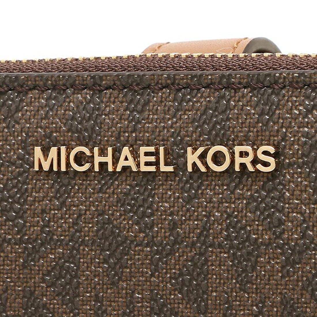新品☆MICHAEL KORS 折り財布　ブラウン シグネチャー レザー 新品☆MICHAEL KORS ブラウン シグネチャー レザー 折り財布