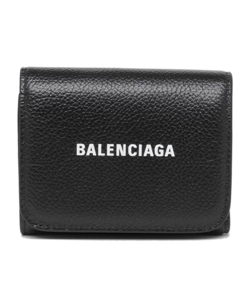 バレンシアガ 三つ折り財布 キャッシュ ロゴ ミニ財布 ブラック メンズ レディース Balenciaga 1izim 1090 バレンシアガ Balenciaga D Fashion