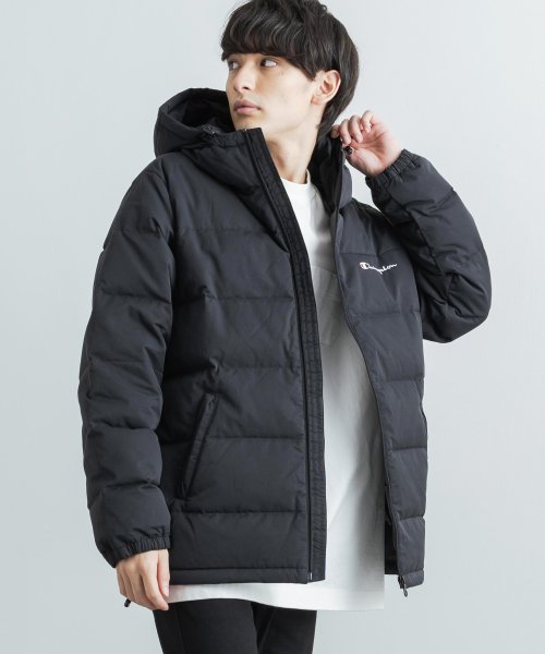 Champion チャンピオン ダウンジャケット メンズ レディース アウター Basic ベーシック フード パーカー 防寒 防風 無地 シンプル カジュアル ロッキーモンロー Rocky Monroe D Fashion