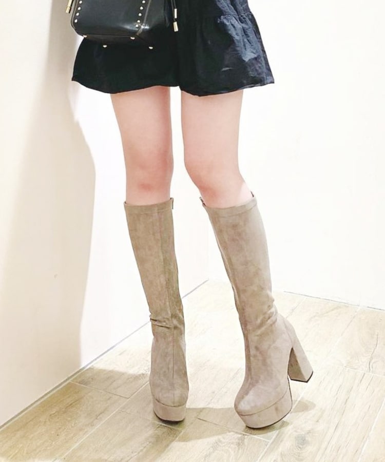 セール】【ラク盛りシリーズ】ストレッチチャンキーヒール厚底