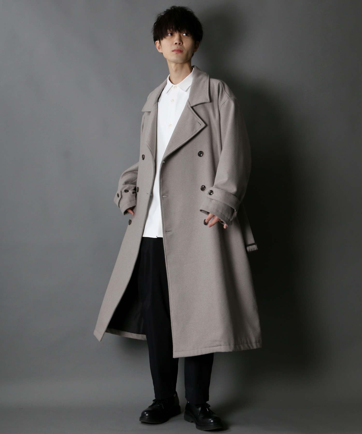 セール】【SITRY】over size wool trench coat/オーバーサイズ ウール