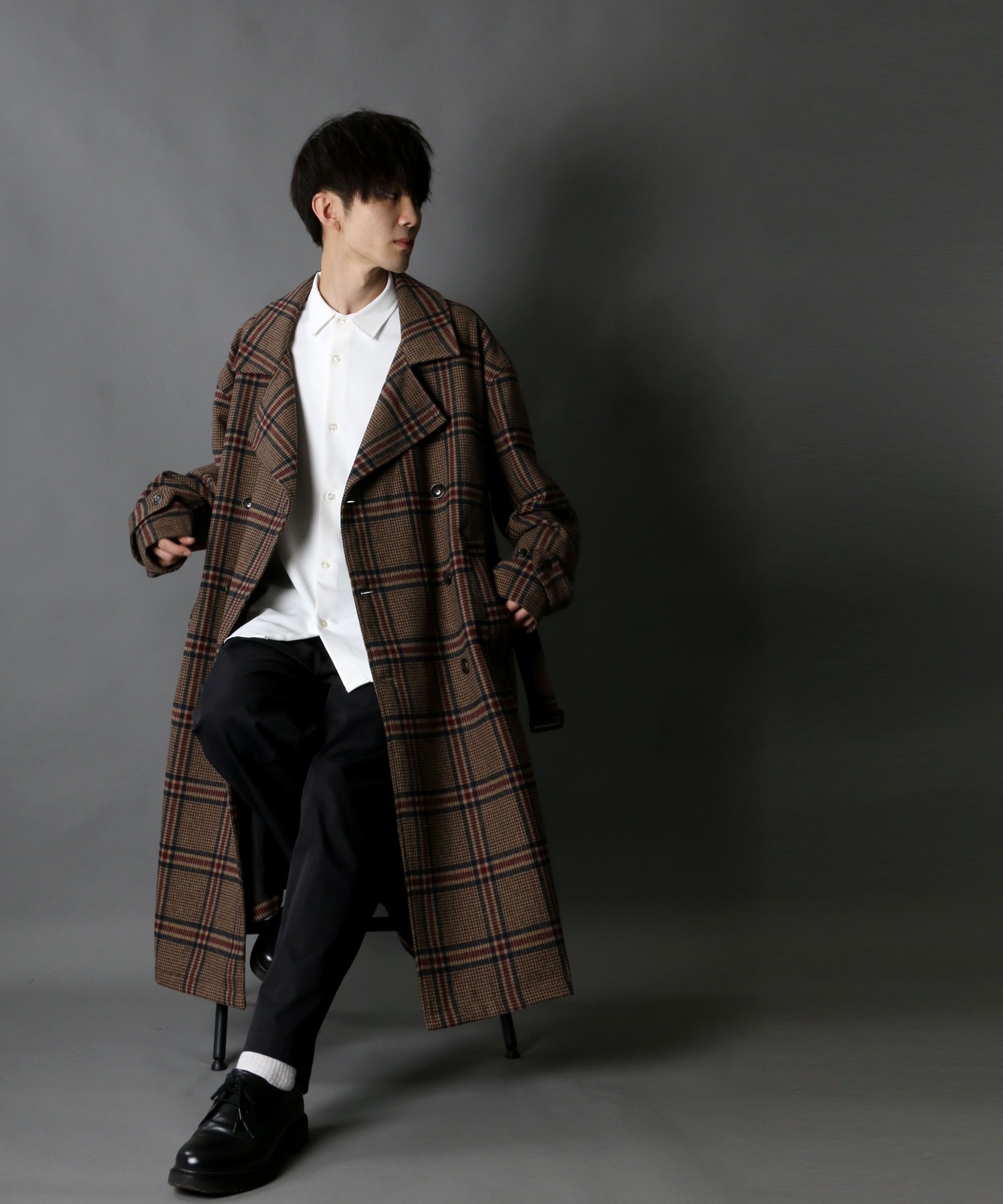 セール】【SITRY】over size wool trench coat/オーバーサイズ ウール