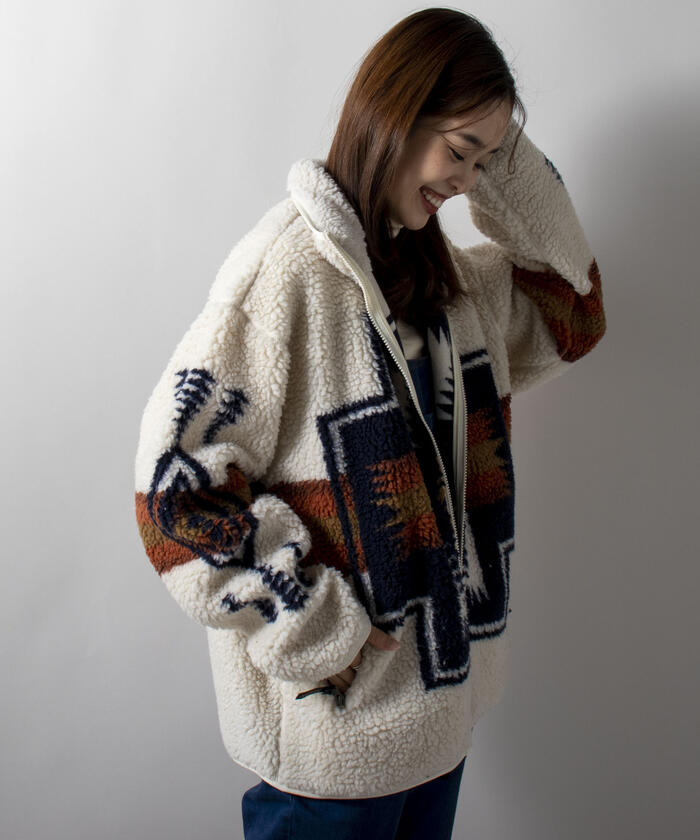 クーポン】【PENDLETON/ペンドルトン】Boa Stand Zip Blouson クーポン】【PENDLETON/ペンドルトン】Boa Stand Zip Blouson