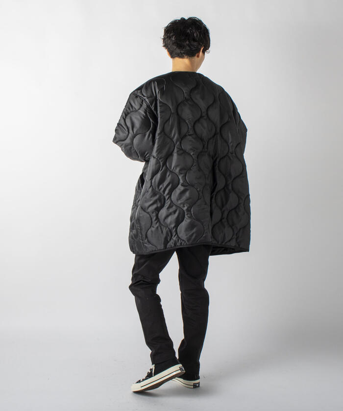 M65ルーズミリタリーコート【キルティングライナーセット】black/small FREAK'S STORE ミリタリージャケット モッズコート 限定展開
