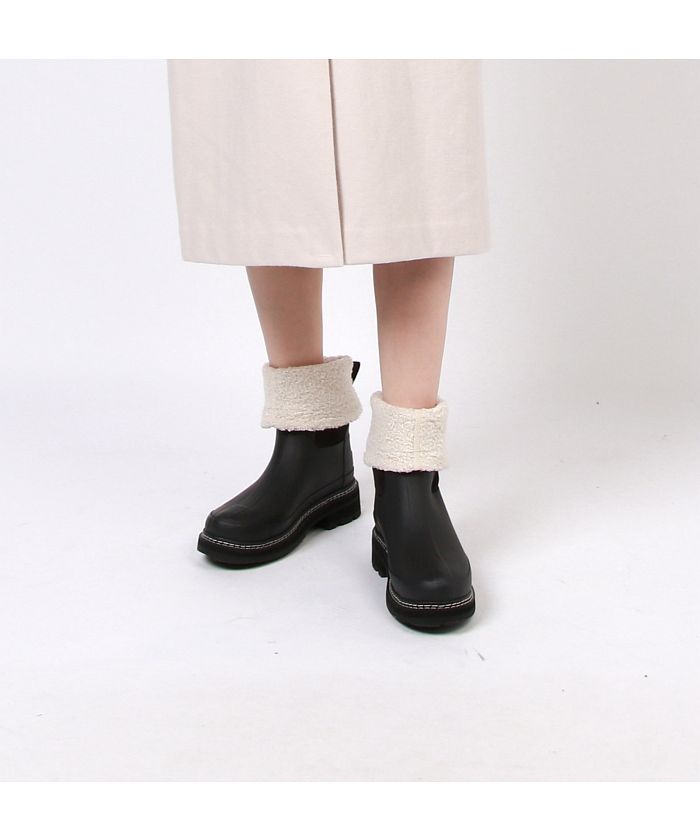 美品✨ハンター リファインド ステッチ ロール トップ シェルパ ブーツ UK5 セール46%OFF】ハンター HUNTER 【レディース】リファインド