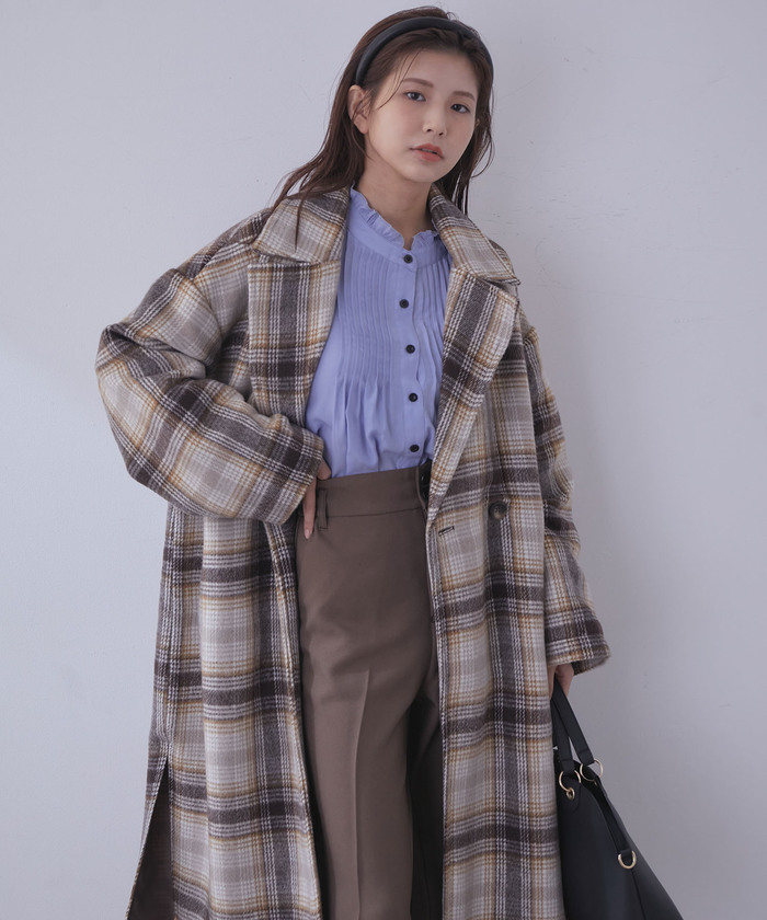 セール 20%OFF】【WEB限定】レトロチェック柄ダブルオーバー