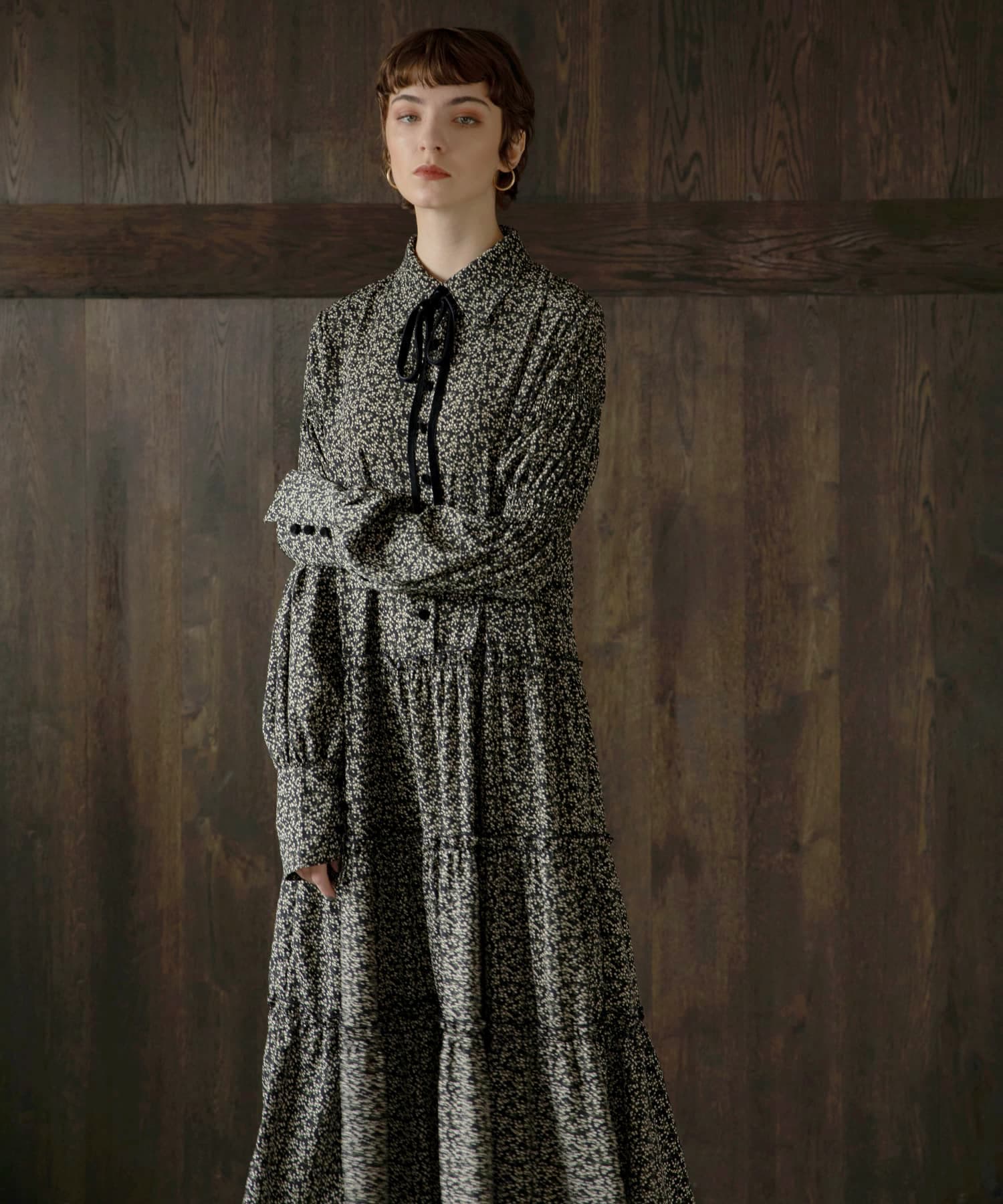 ミエリ インヴァリアント MIELI INVARIANT Floral Tiered Shirt ミエリ インヴァリアント MIELI INVARIANT Floral Tiered Shirt