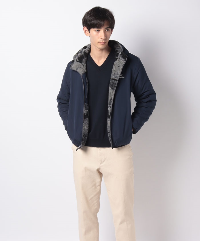 クーポン】【セール 30%OFF】柄ボアひっくりジャケット(504393839
