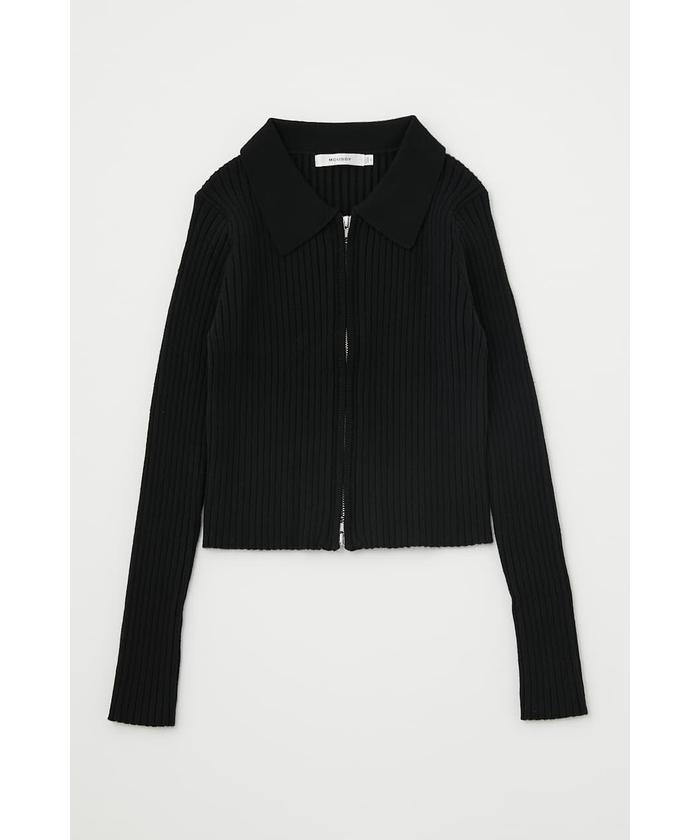 まゆ セール】ZIP UP ニットトップス(504402881) | マウジー(moussy