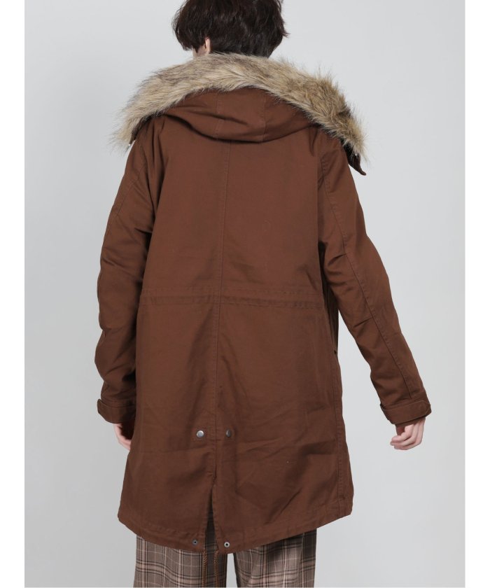 セール 10%OFF】3WAY シャギーモッズコート メンズ ブルゾン