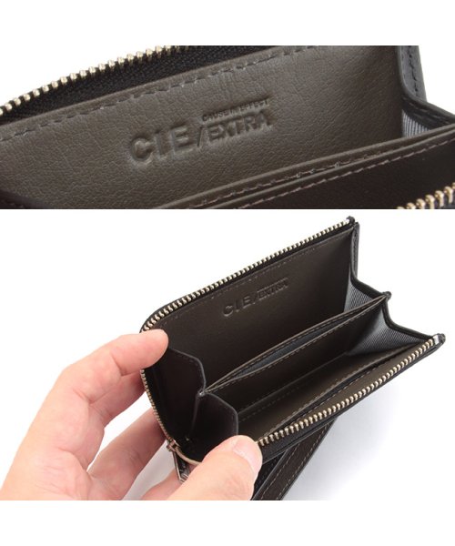CIE EXTRA シー エクストラ 財布 二つ折り財布 ミニ財布 本革 ミニウォレット メンズ レディース L字ファスナー 032173