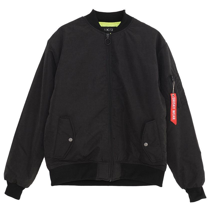 ビッチ VICCI VICCI ポリピーチMAー1ジャケット メンズ 中綿入り ビッチ VICCI VICCI ポリピーチMAー1ジャケット メンズ 中綿入り