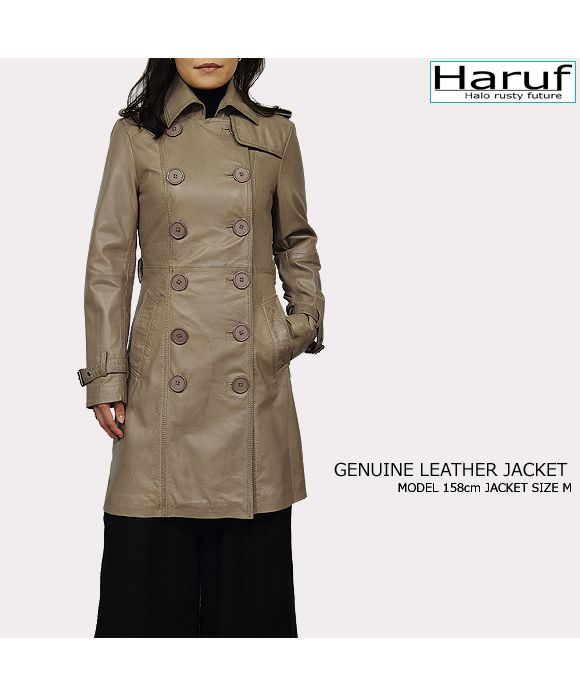 ハルフ Haruf トレンチコート レザーコート レディース 本革 ハルフ Haruf トレンチコート レザーコート レディース 本革