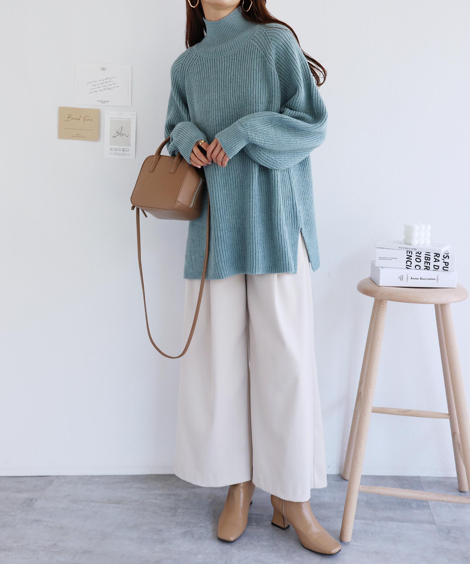 IHNN イン ニット セーター トップス オフホワイト アイボリー