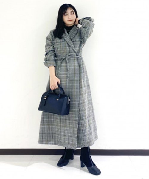 【東原妙子さんコラボ】ストレッチツィル開襟カシュクールワンピース