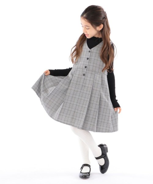 セール】SHIPS KIDS:チェック ジャンパー スカート(100～130cm)(504414694) シップスキッズ(SHIPS KIDS)  d fashion