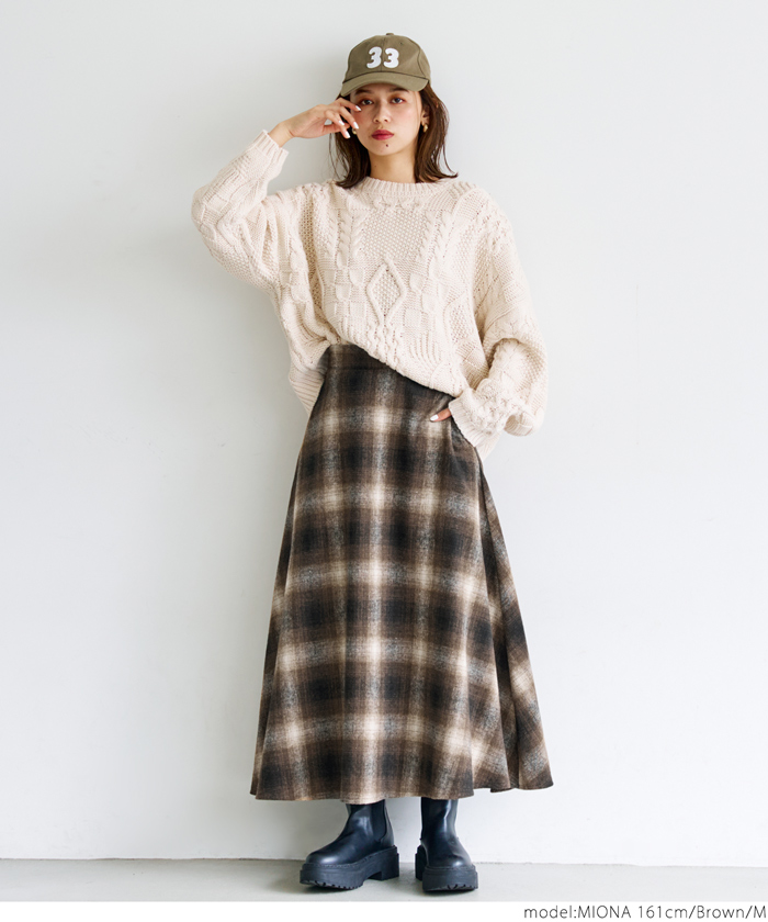 オンブレーチェックスカート(504382817) | コカ(coca) - d fashion