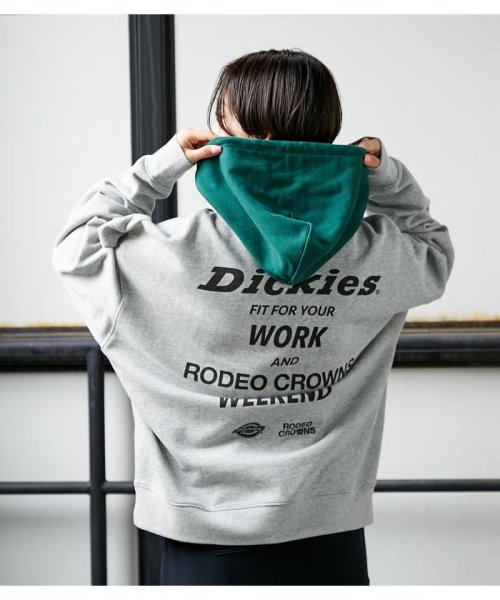 クーポン】【セール 30%OFF】DICKIESバイカラーパーカー(504414908) ロデオクラウンズワイドボウル(RODEO CROWNS WIDE BOWL) d fashion DICKIES×FILA コラボパーカー