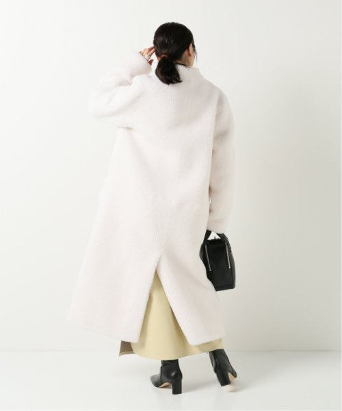 【HBRAND/エイチブランド】 フェイクムートンロングコート