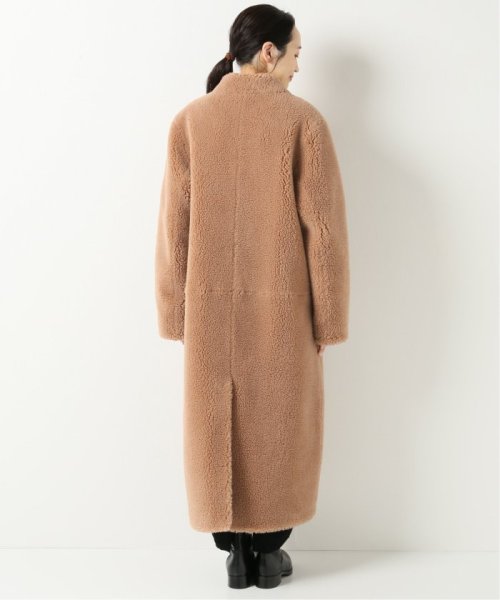 【HBRAND/エイチブランド】 フェイクムートンロングコート