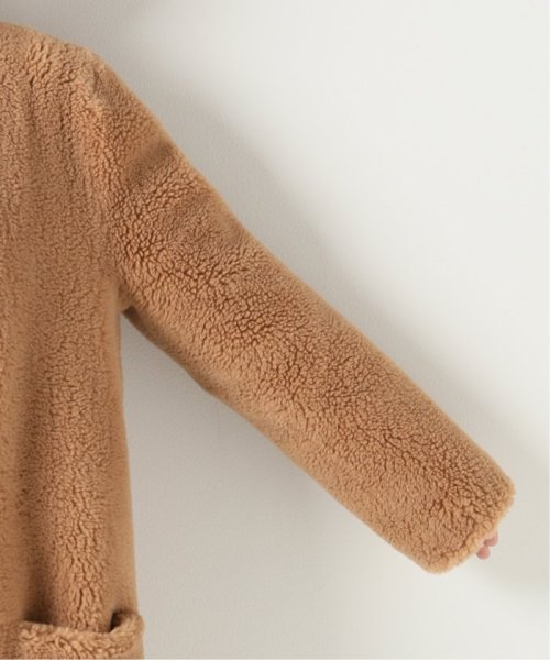 【HBRAND/エイチブランド】 フェイクムートンロングコート
