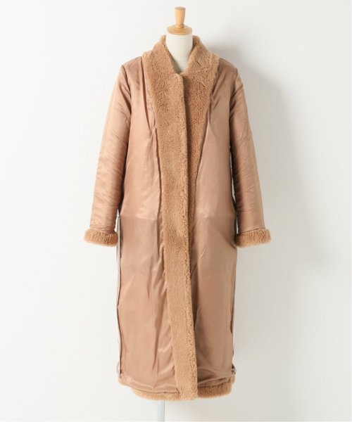 【HBRAND/エイチブランド】 フェイクムートンロングコート