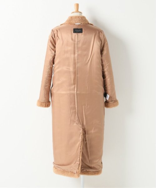 【HBRAND/エイチブランド】 フェイクムートンロングコート