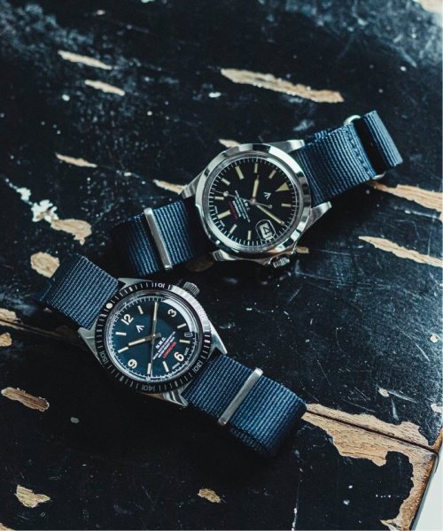 【NAVAL WATCH Produced by LOWERCASE for EDIFICE】メカニカルウォッチ ネイビー