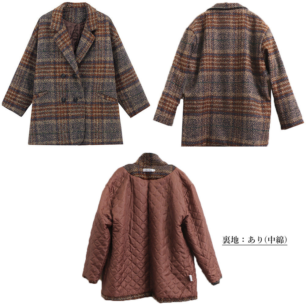 クーポン】【セール35%OFF】チェック柄 チェスターコート クーポン】【セール35%OFF】チェック柄 チェスターコート