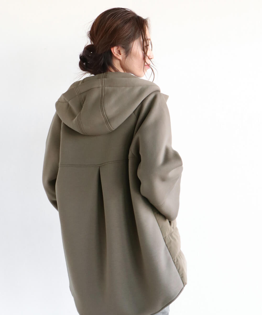 【新品】soeur7（スール） ダウン×異素材コート　七分袖 soeur7（レディースコート、ジャケット） | ファッション の