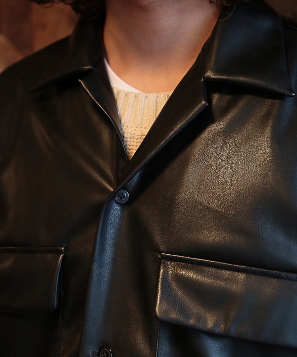 22SS GIORGIO BRATO×TOMORROWLAND レザーシャツ M