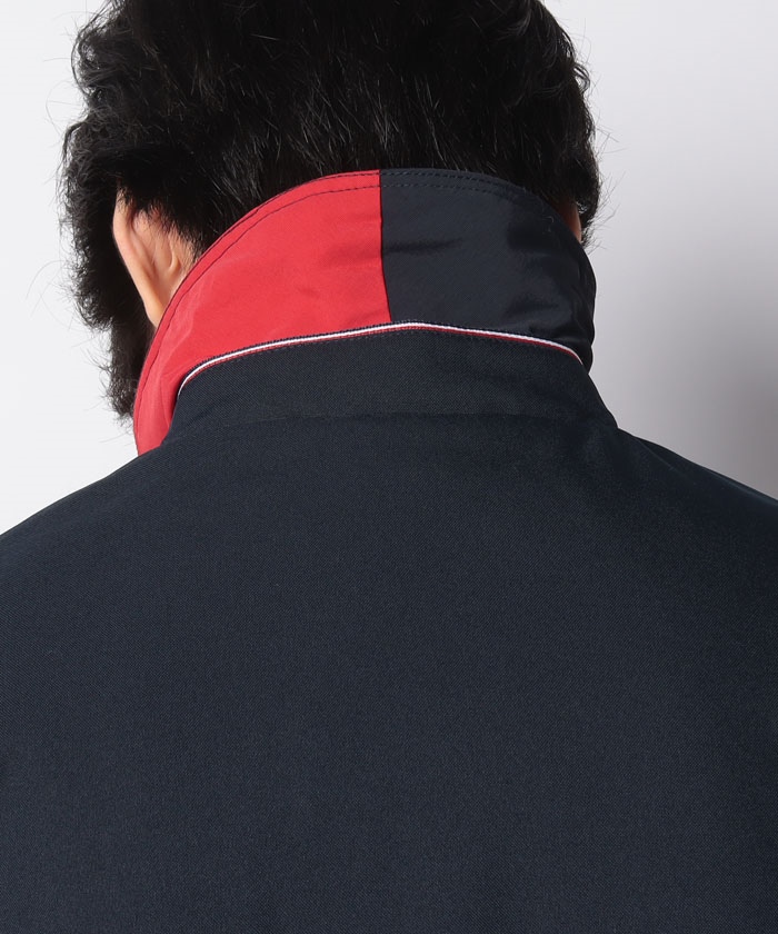 ちらりと見える襟元の赤　テディワークジャケット ネイビー Mサイズ