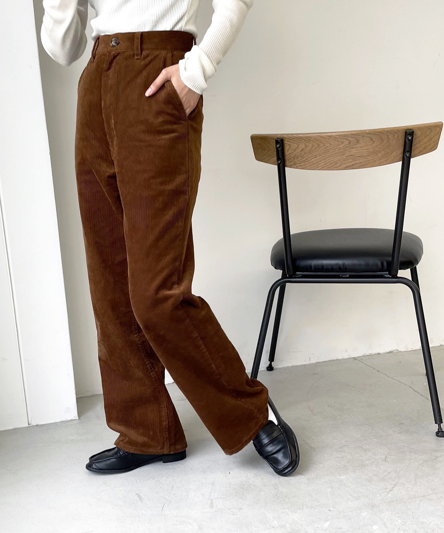 キャナルジーン CANAL JEAN RED CHOP WORKS(レッドチョップワークス)ハイウエストコーデュロイパンツ(504417736) |  キャナルジーン(CANAL JEAN) - d fashion