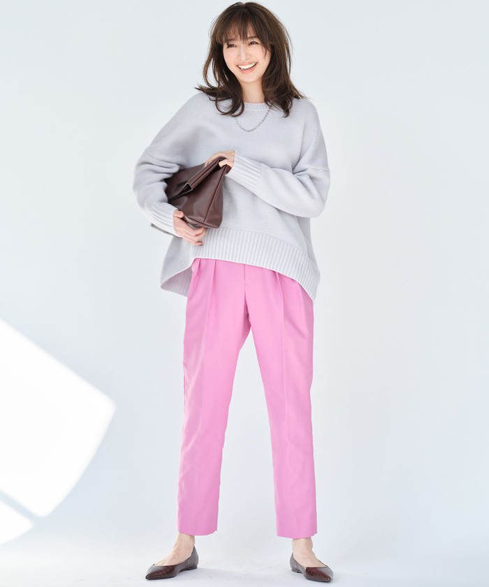 23区 MAGウールカシミヤブレンドバルキー エディターズ ニット 川上桃子 23区 川上桃子コラボ ウールカシミヤブレンドバルキー