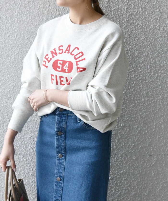 SHIPS any◇THE KNiTS: 復刻 カレッジ　カットソー スウェット