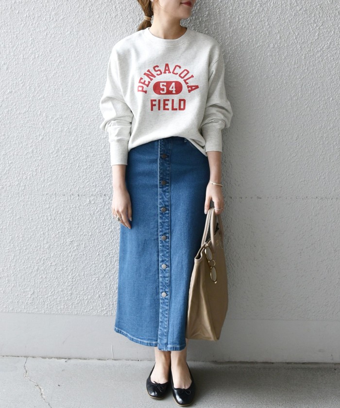 WEB限定/SHIPS any別注】THE KNiTS: 復刻 カレッジ スウェット